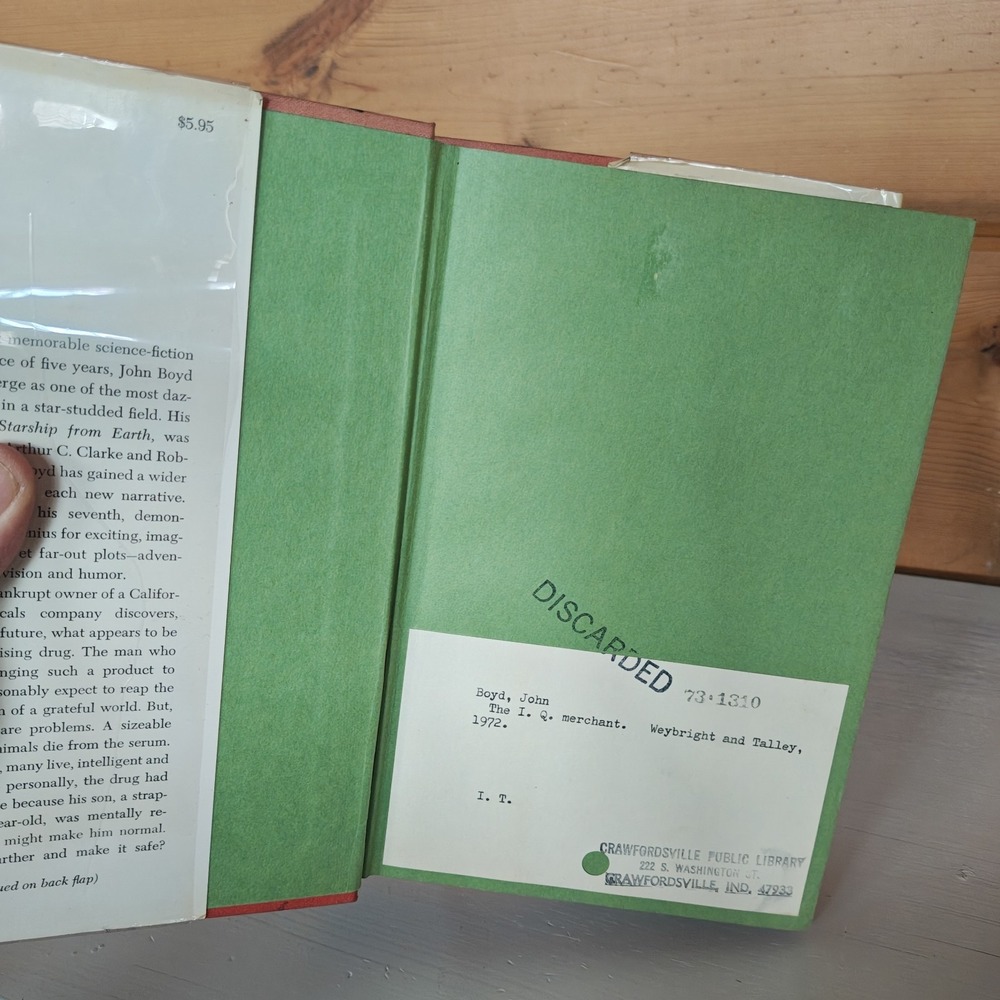 RARE Vintage 1972 HCDJ-The I.Q. Merchant by John Boyd-California Psy-fi - Picture 5 of 7